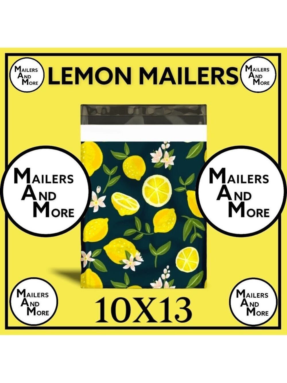 25 10X13 Poly Mailers Lemon and Blossoms Shipping Envelopes Bags PRICE IS FIRM - Picture 11 of 15